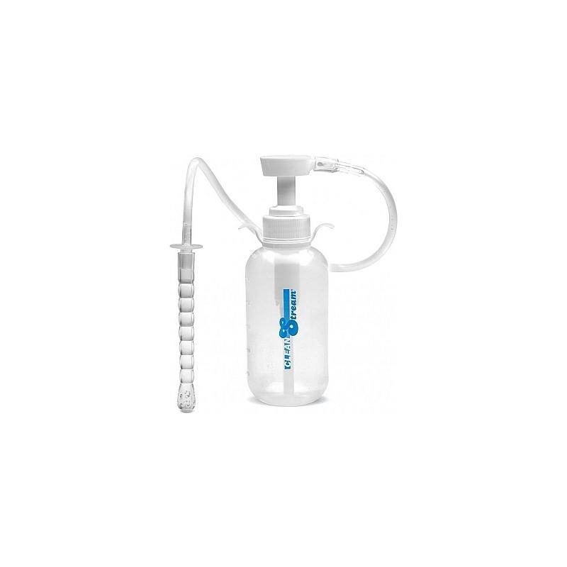 PUMP ACTION ENEMA BOTELLA CON DOSIFICADOR - TRANSPARENTE