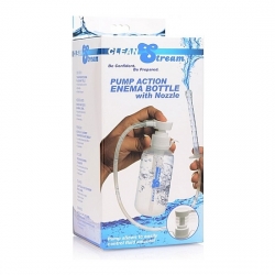 PUMP ACTION ENEMA BOTELLA CON DOSIFICADOR - TRANSPARENTE