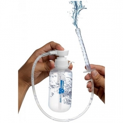 PUMP ACTION ENEMA BOTELLA CON DOSIFICADOR - TRANSPARENTE