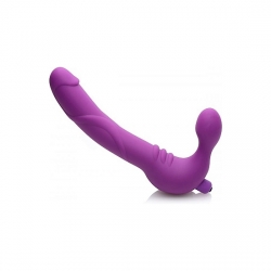 ROYAL REVOLVER ARNÉS CON DILDO VIBRADOR DE SILICONA - MORADO