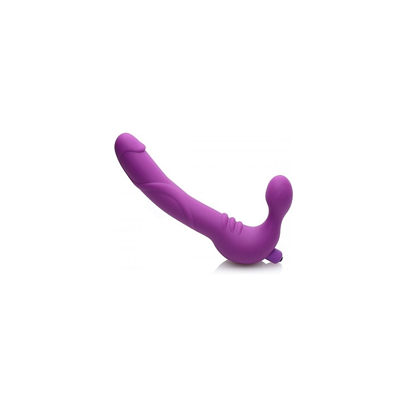 ROYAL REVOLVER ARNÉS CON DILDO VIBRADOR DE SILICONA - MORADO