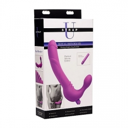 ROYAL REVOLVER ARNÉS CON DILDO VIBRADOR DE SILICONA - MORADO