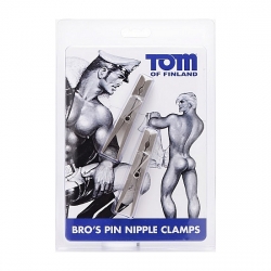 TOM OF FINLAND BROS PIN PINZAS PEZONES ACERO INOX