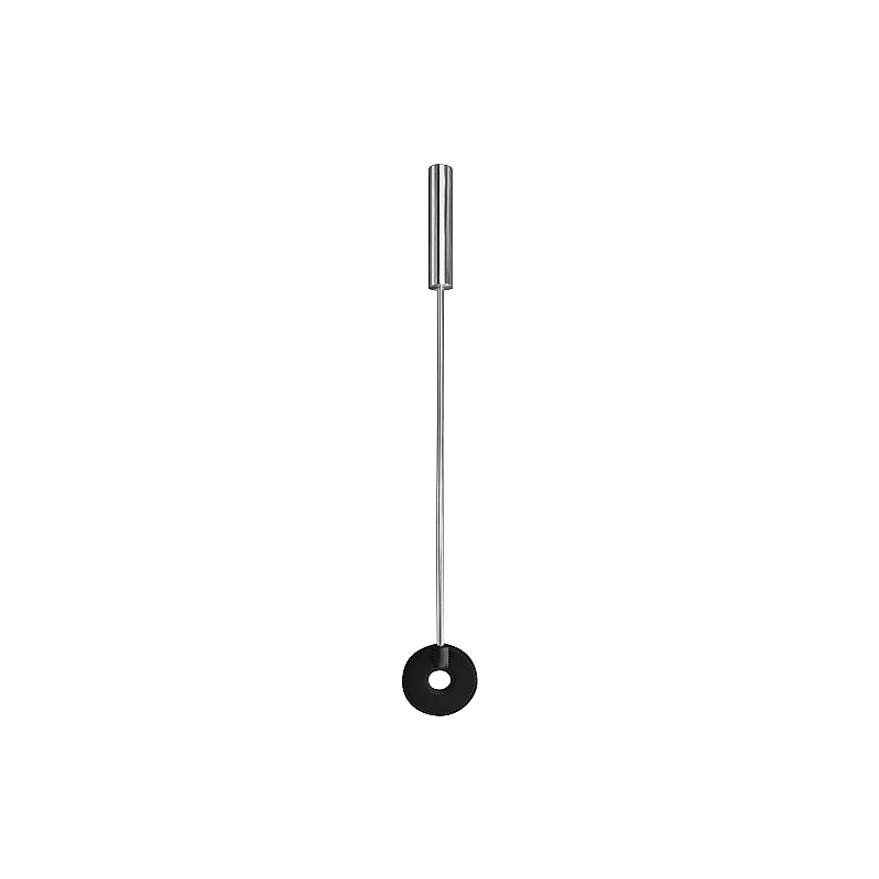 PALETA DE CUERO CIRCLE TIPPED CROP - NEGRO