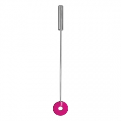 PALETA DE CUERO CIRCLE TIPPED CROP - ROSA