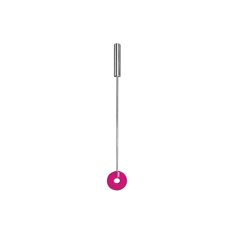 PALETA DE CUERO CIRCLE TIPPED CROP - ROSA