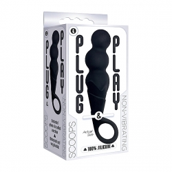 PLUG & PLAY PLUG DE SILICONA SCOOPS - NEGRO