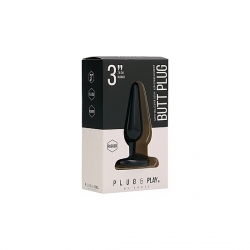 BUTT PLUG BASIC 7,5CM - NEGRO