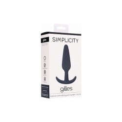 GILLES MEDIUM CORK PLUG ANAL SILICONA - NEGRO