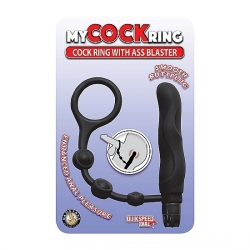 MY COCKRING PENE VIBRADOR CON ANILLO - NEGRO