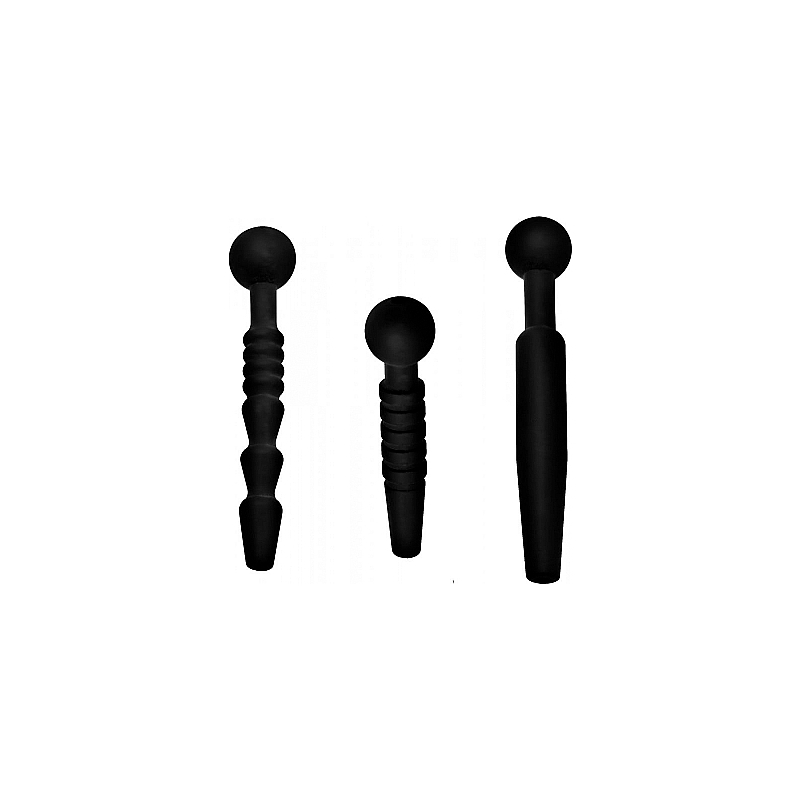 DARK RODS SET DE 3 PENIS PLUG DE SILICONA