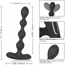 ECLIPSE SLENDER BEADS - PLUG VIBRADOR SILICONA