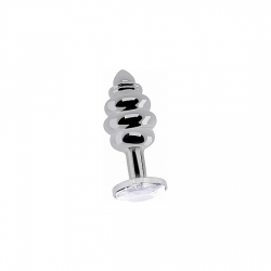 LOVE PLUG DE CORAZON ESPIRAL 6.35 CM PLATA