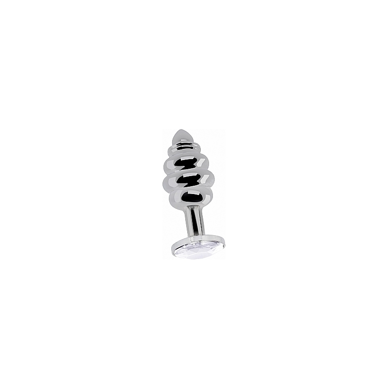 LOVE PLUG DE CORAZON ESPIRAL 6.35 CM PLATA