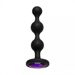 BOOTY BLING - PLUG ANAL DE SILICONA CON PERLA - MORADO