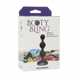 BOOTY BLING - PLUG ANAL DE SILICONA CON PERLA - MORADO