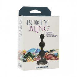 BOOTY BLING - PLUG ANAL DE SILICONA CON PERLA - PLATA