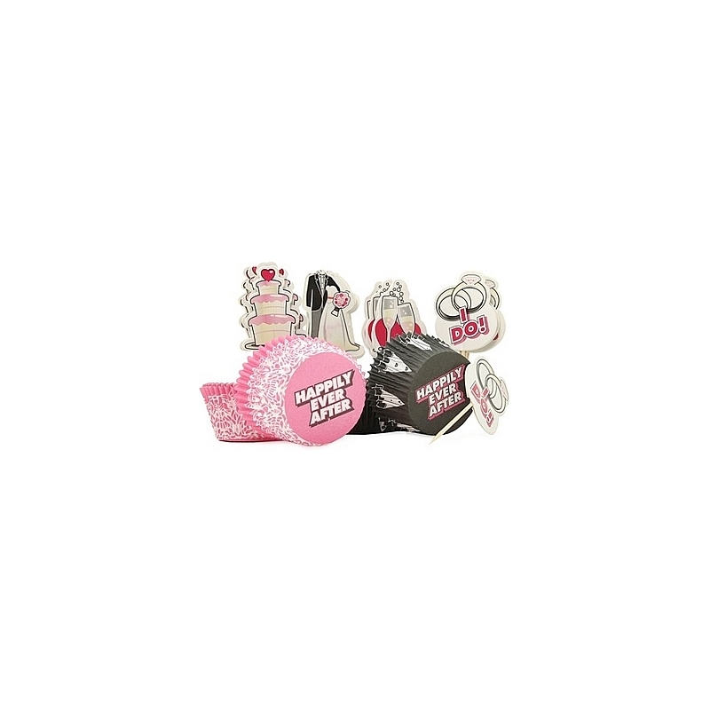 SET DE MOLES CUPCAKE BODA - 24 UDS