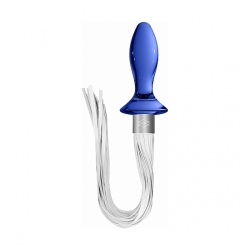 TAIL DILDO DE CRISTAL CON LATIGO AZUL