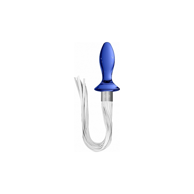 TAIL DILDO DE CRISTAL CON LATIGO AZUL