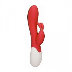 FLAME - VIBRADOR CONEJITO CON CALOR - ROJO