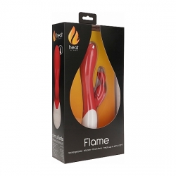 FLAME - VIBRADOR CONEJITO CON CALOR - ROJO