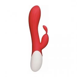 FLAME - VIBRADOR CONEJITO CON CALOR - ROJO