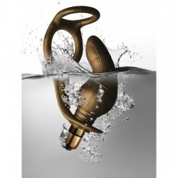 DAUNTLESS - ANILLO CON PLUG VIBRADOR DORADO