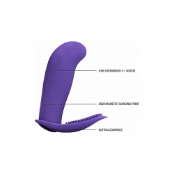 LEON VIBRADOR SILICONA CONTROL REMOTO - MORADO