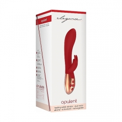 VIBRADOR HEATING RABBIT OPULENT - ROJO