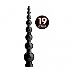 BEADED HOSE DILDO 58x10CM - NEGRO