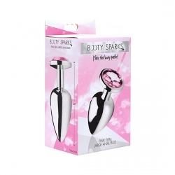 PLUG ANAL GRANDE CON GEMA - ROSA