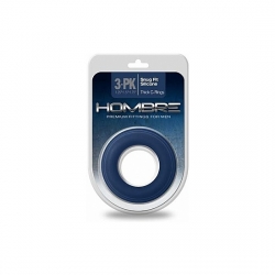 HOMBRE SNUG FIT PACK DE 3 ANILLOS SILICONA GRUESOS - AZUL