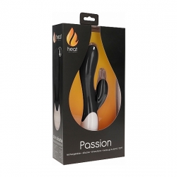 PASSION - VIBRADOR RAMPANTE CON CALOR - NEGRO