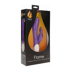 FLAME - VIBRADOR CONEJITO CON CALOR - MORADO