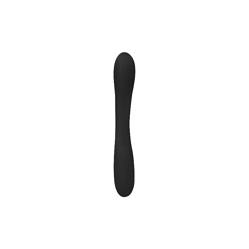 VIBRADOR FLEXIBLE DOBLE PENETRACIÓN - NEGRO