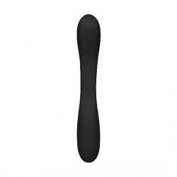 VIBRADOR FLEXIBLE DOBLE PENETRACIÓN - NEGRO