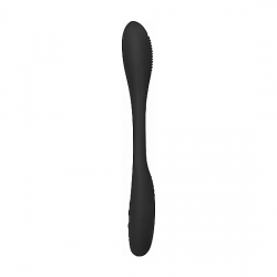 VIBRADOR FLEXIBLE DOBLE PENETRACIÓN - NEGRO