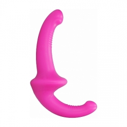 DILDO CON ARNÉS SIN SUJECCIÓN SILICONA - ROSA