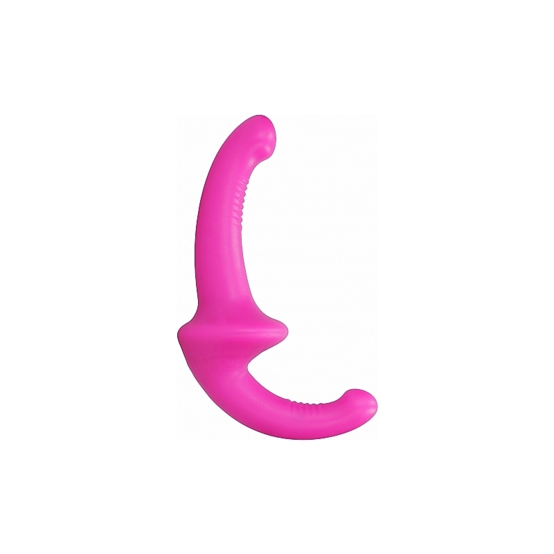 DILDO CON ARNÉS SIN SUJECCIÓN SILICONA - ROSA