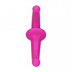 DILDO CON ARNÉS SIN SUJECCIÓN SILICONA - ROSA