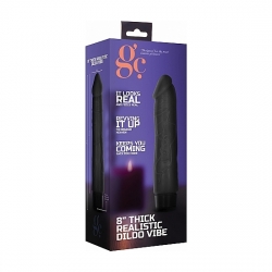 GC PENE VIBRADOR THICK REALÍSTICO 20CM - NEGRO