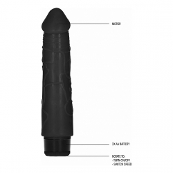 GC PENE VIBRADOR THICK REALÍSTICO 20CM - NEGRO