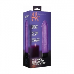 GC PENE VIBRADOR THICK REALÍSTICO 20CM - MORADO