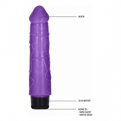 GC PENE VIBRADOR THICK REALÍSTICO 20CM - MORADO