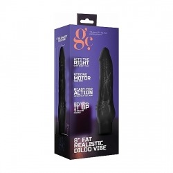 GC PENE VIBRADOR GRUESO REALÍSTICO 20CM - NEGRO