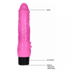 GC PENE VIBRADOR GRUESO REALÍSTICO 20CM - ROSA