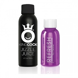 KING COCK PENE EYACULADOR CON TESTÍCULOS 25CM - MULATO