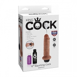 KING COCK PENE EYACULADOR 18CM - MULATO