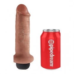 KING COCK PENE EYACULADOR 18CM - MULATO